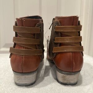 Brown Ankle Boots with Straps